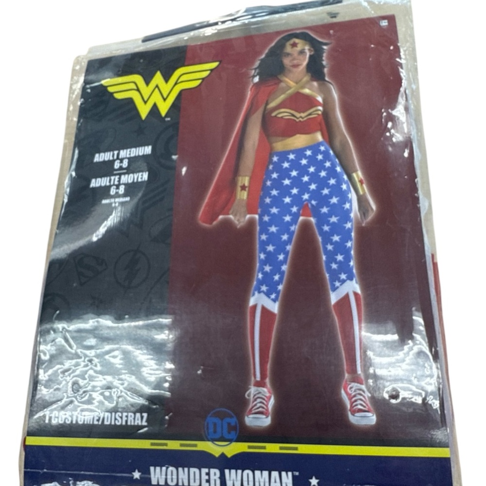 NEW DC WONDER WOMAN COSTUME 6-PIECE ADULT MEDIUM 6-8
